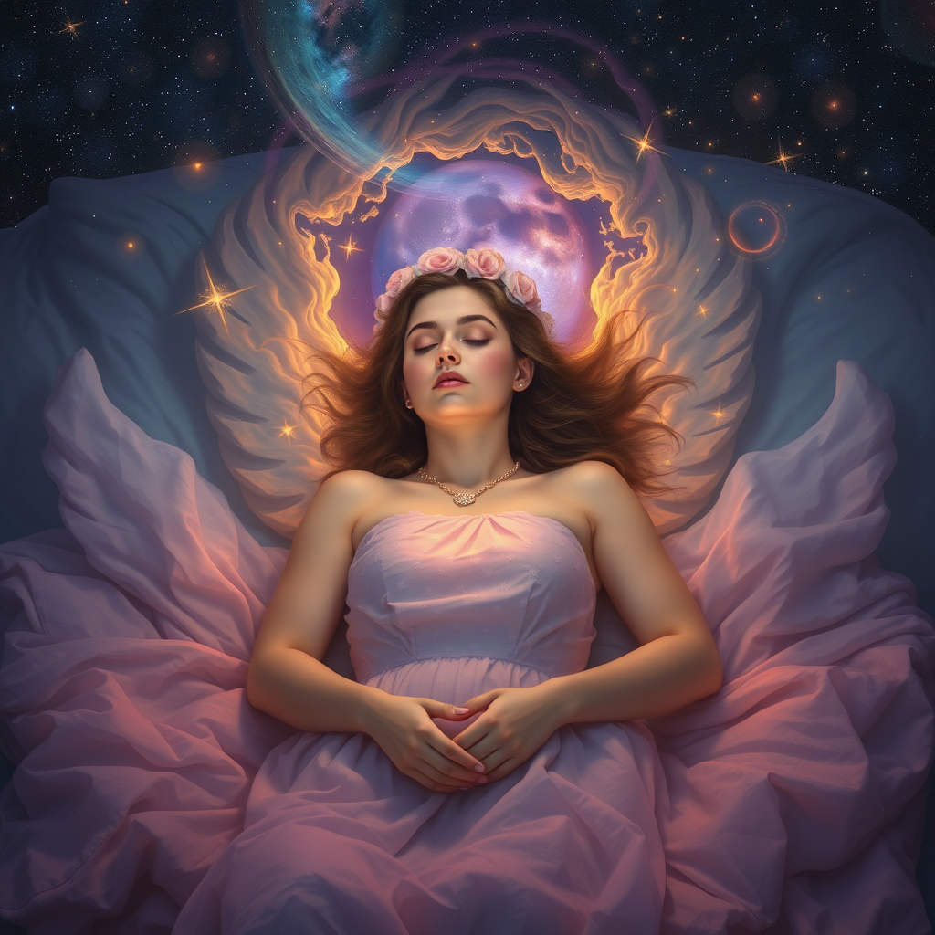 A Girl's Soul Dreaming Through Astral Projection