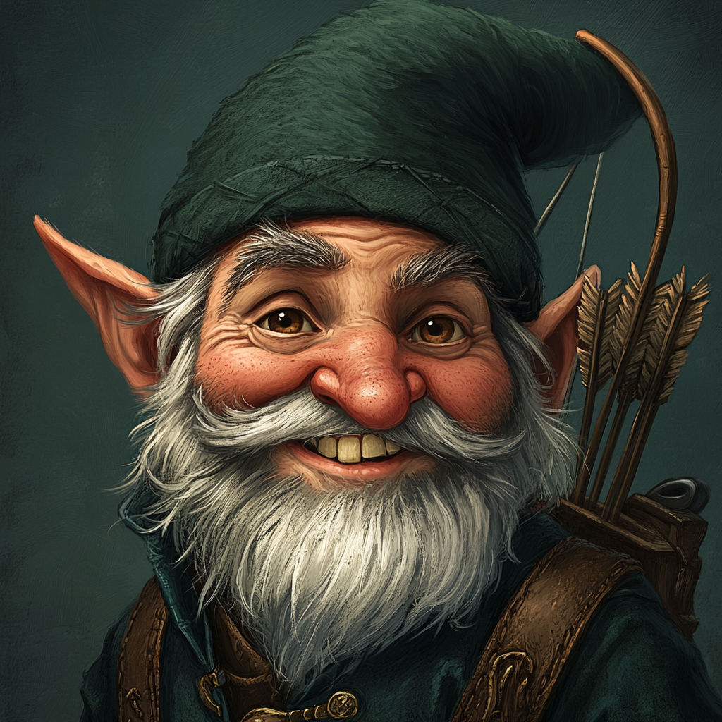 A Gnome with Scar and Hunting Hat