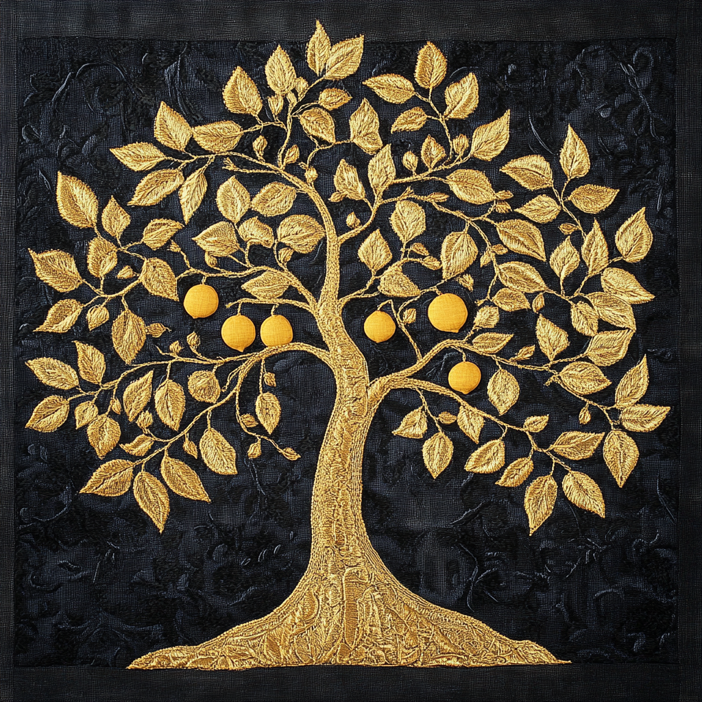 A Golden Lemon Tree on Knight's Tapestry