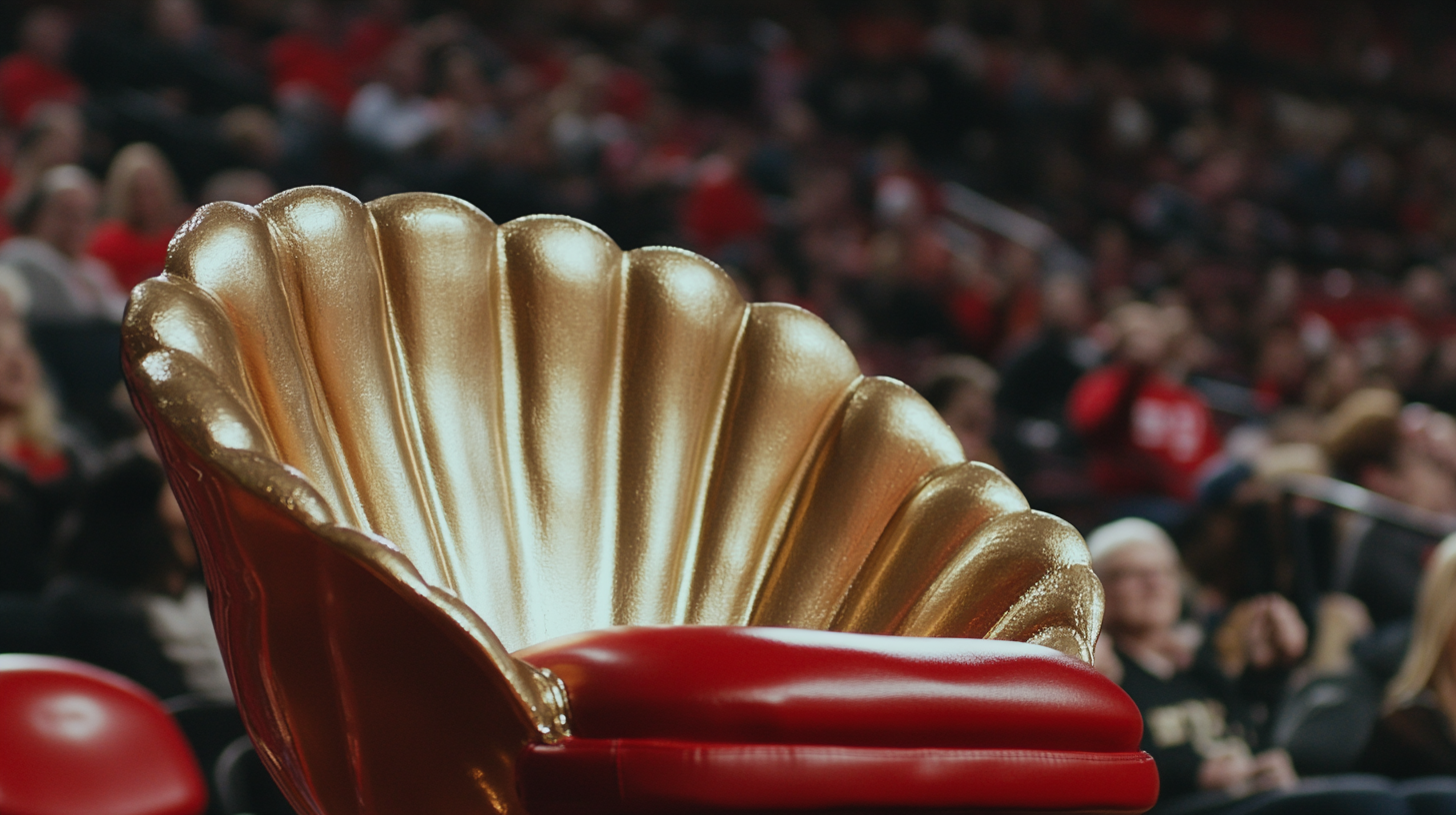 A Golden Seat at a Basketball Game