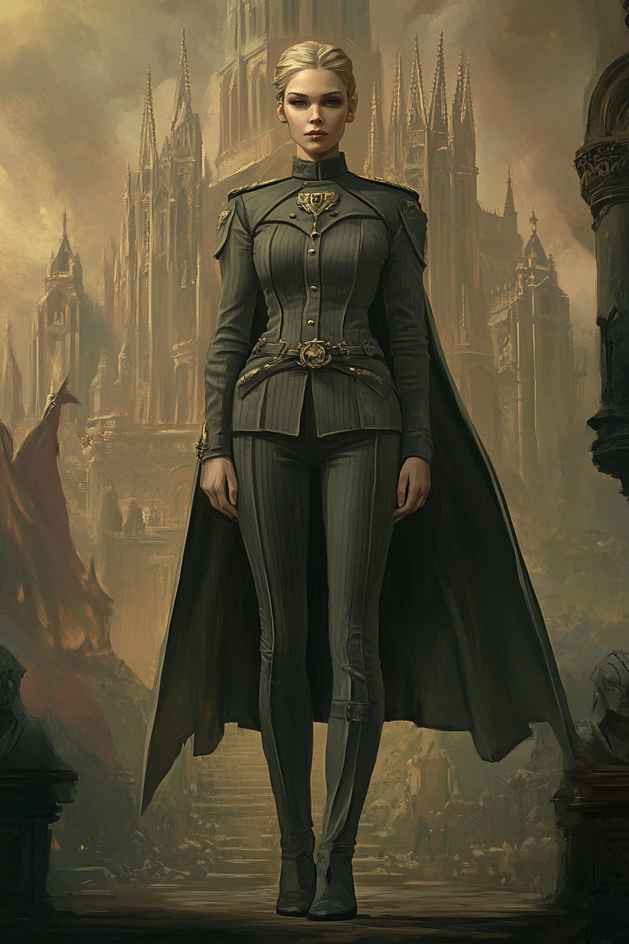 A Grimdark Government Administrator in Full Uniform