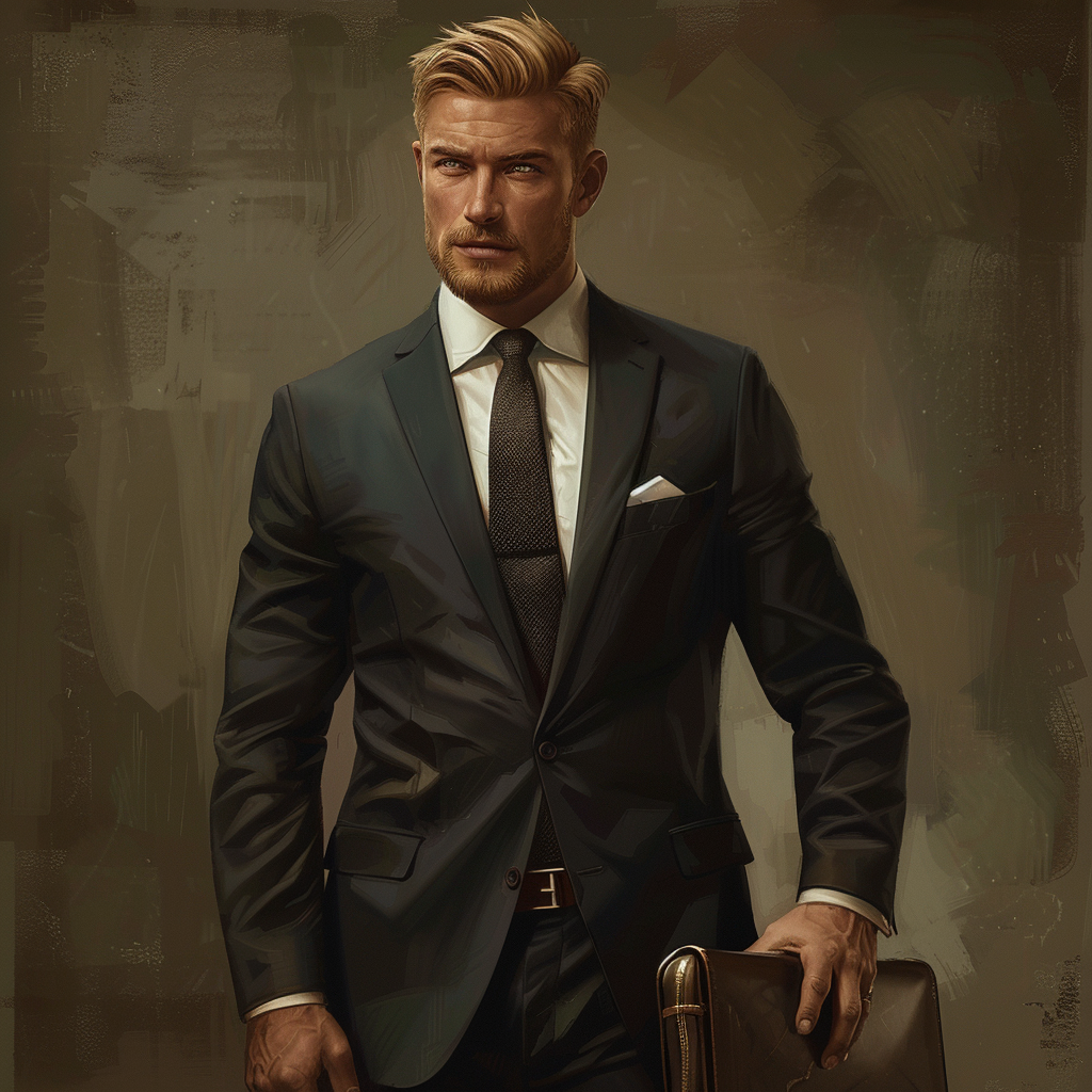 A Handsome American Man in a Classy Suit