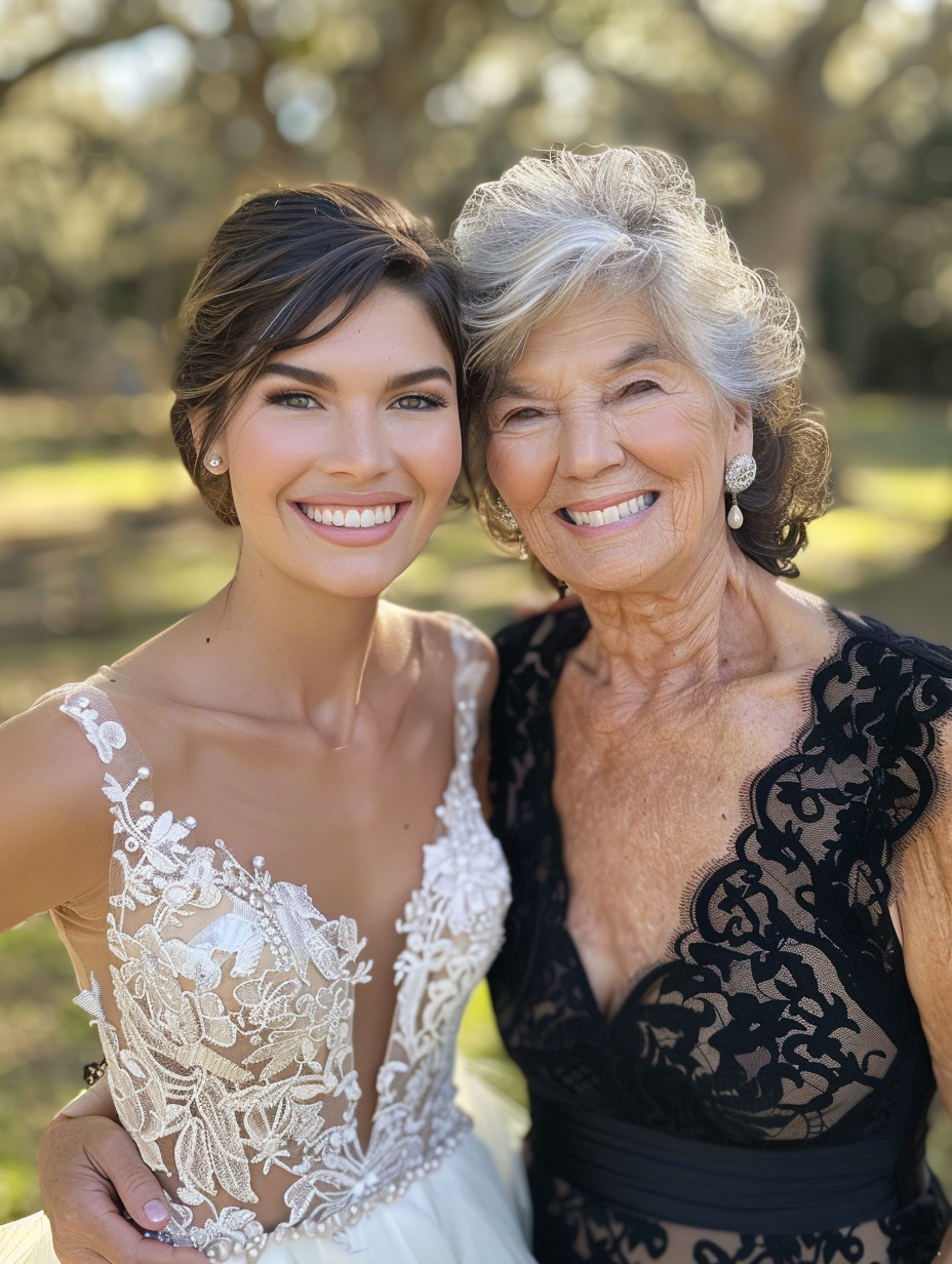 A Happy Wedding Day for Mother and Daughter