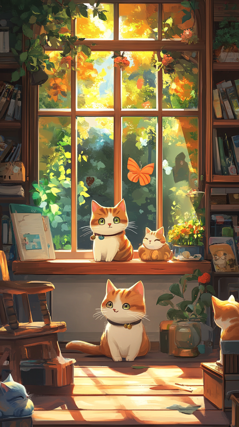 A Healing Cat Puzzle Game Title Screen