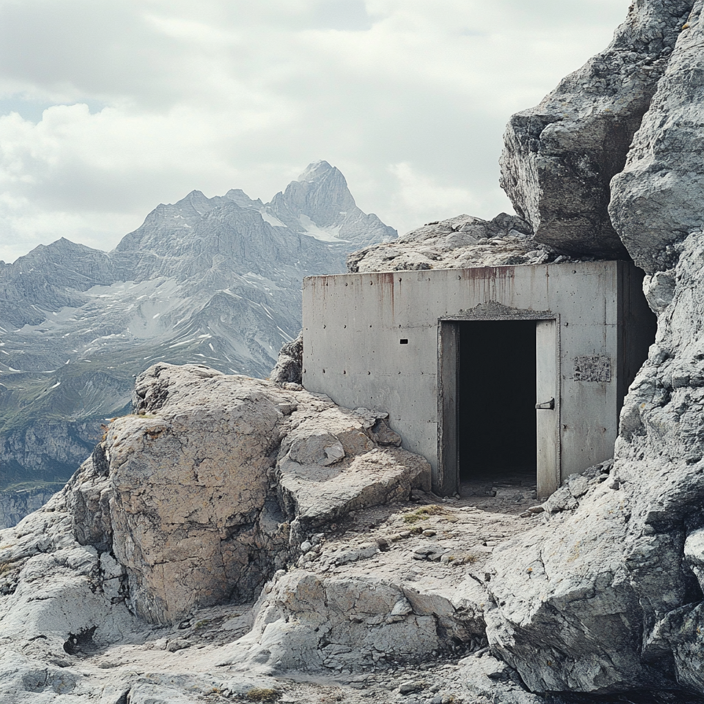 A Hidden Military Bunker in Swiss Mountains