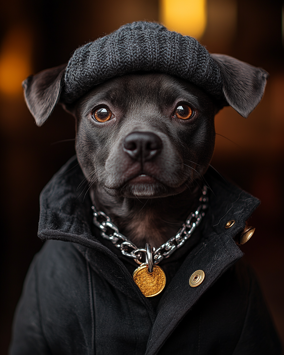 A Hip Hop Dog's High Quality Portrait Photo