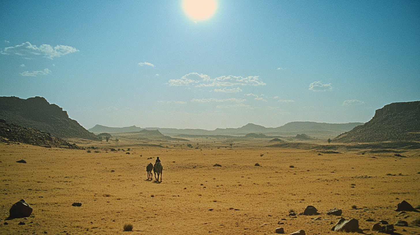 A Hot Day on the Desert under the Glaring Sun