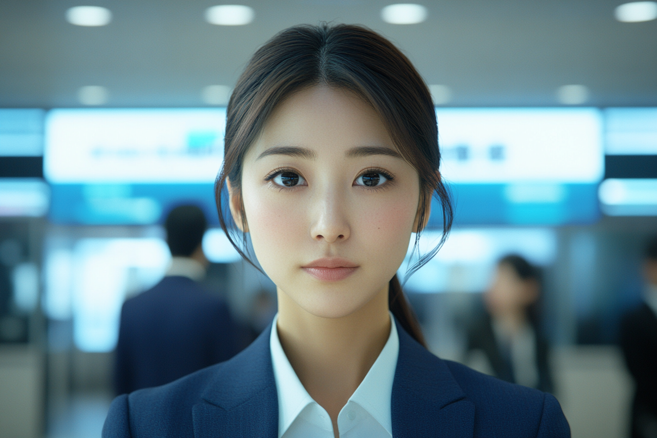 A Japanese woman in a bank consultation