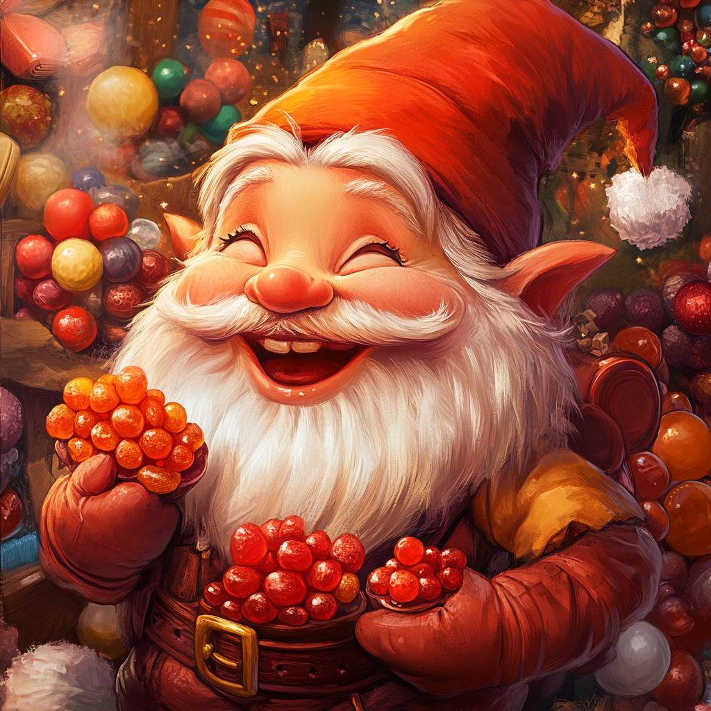 A Joyful Holiday Gnome, Ginger, Spreading Sweet Cheer