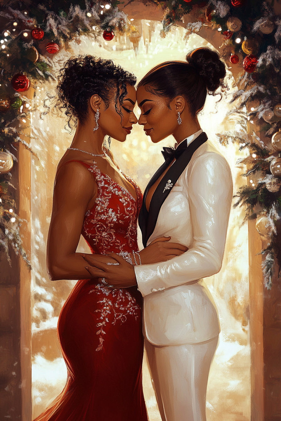 A Lesbian Couple at the Winter Ball