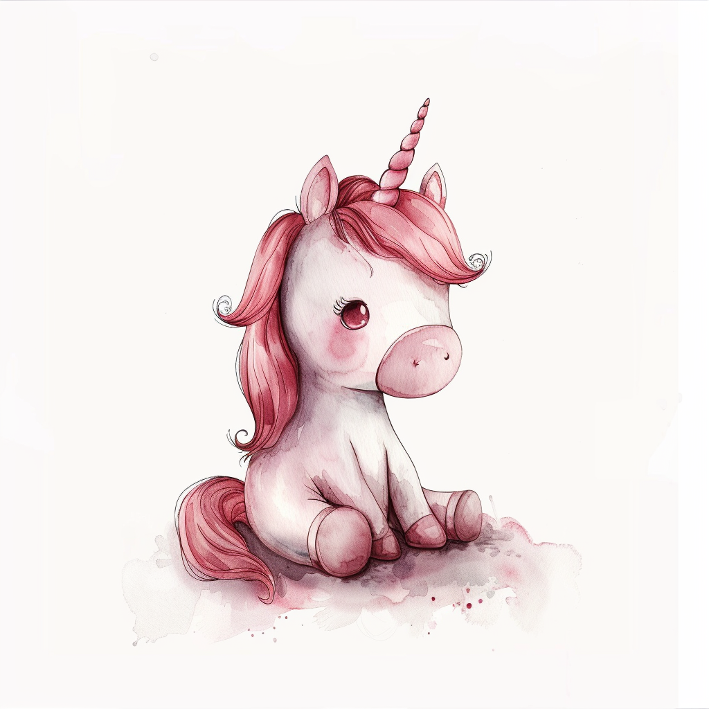 A Little Unicorn in Dreamy Pastel