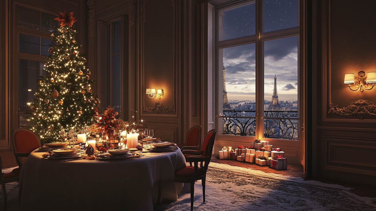 A Luxurious Parisian Christmas Evening by Charles Zana