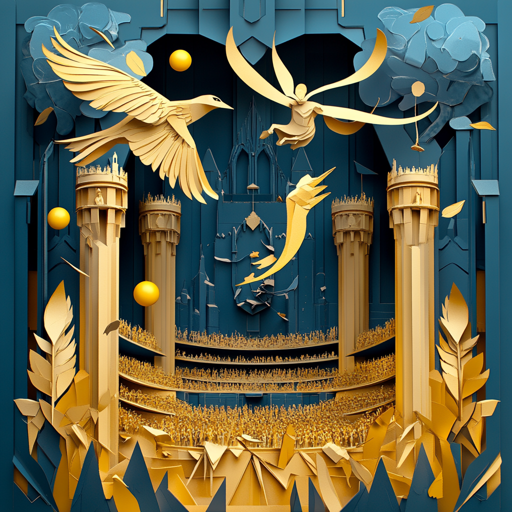 A Magical Quidditch Event in Paper-cut-out Design