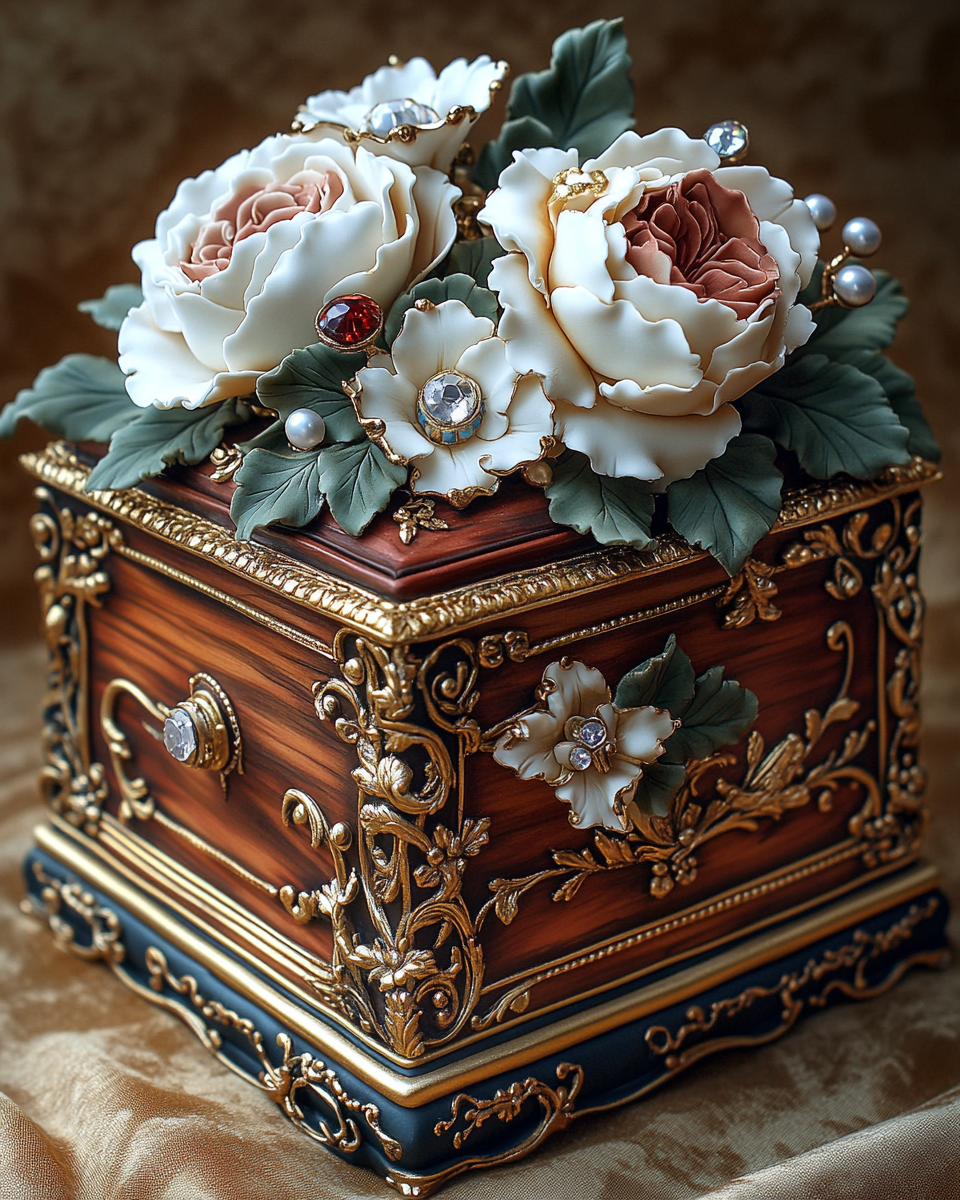 A Magical Versailles-Themed Cake with Jewelry Box Design