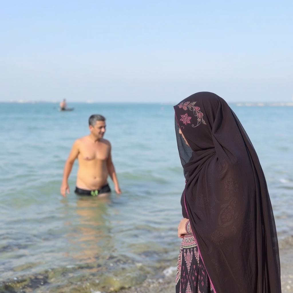 A Man Going to Sea with Wife's Goodbye