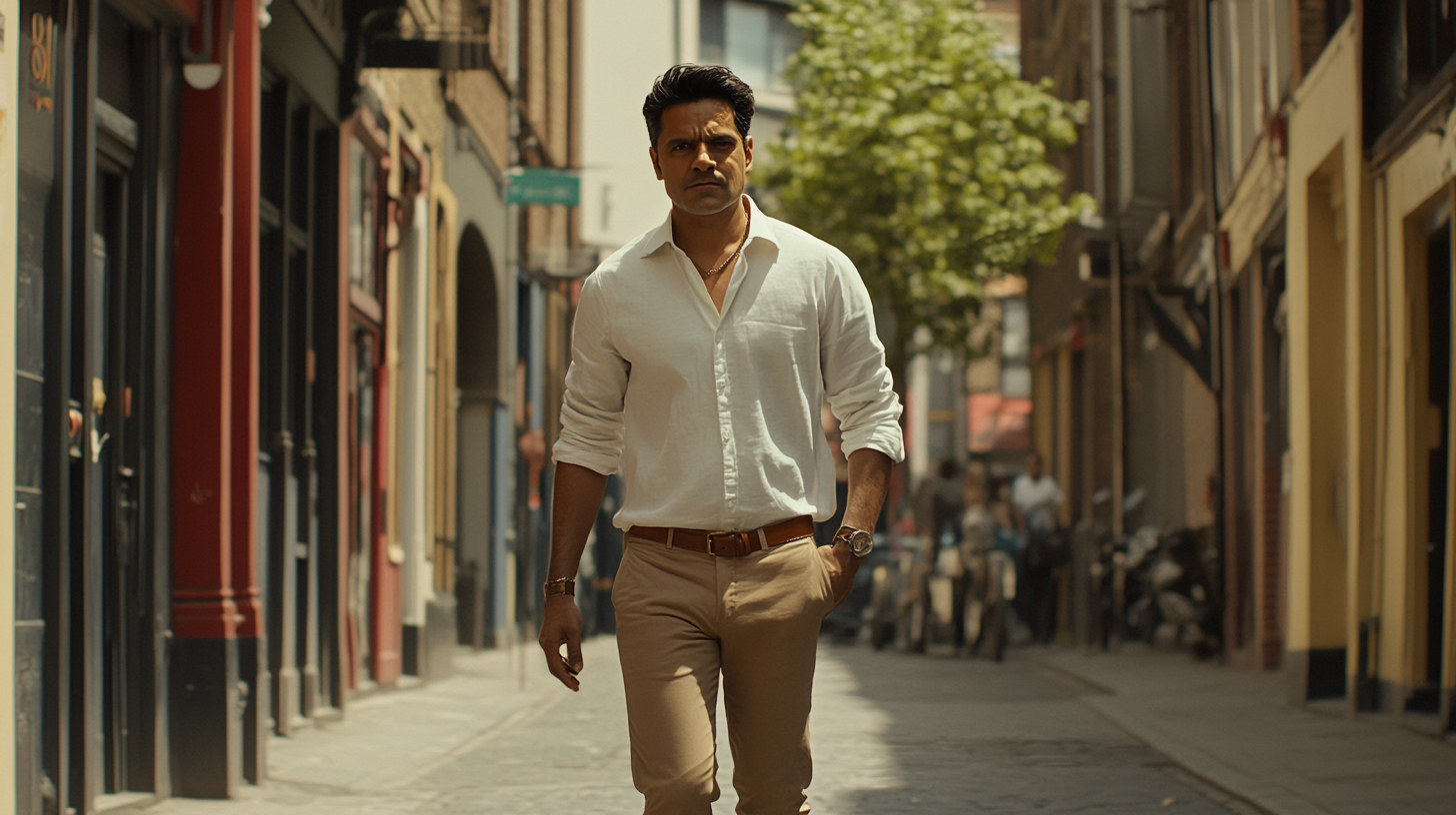 A Manoj Bajpayee in London with 8K Style