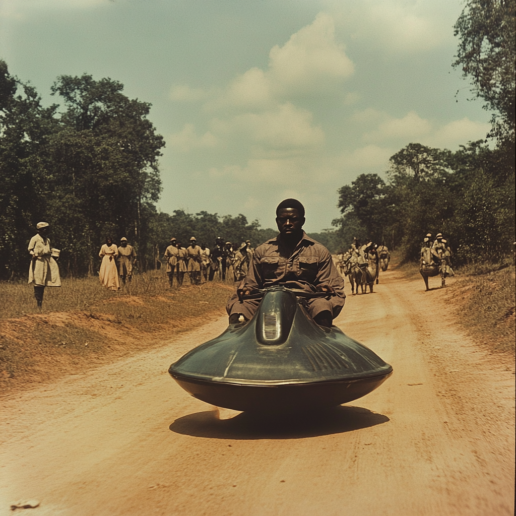 A Marine on a Hovercraft in 1969