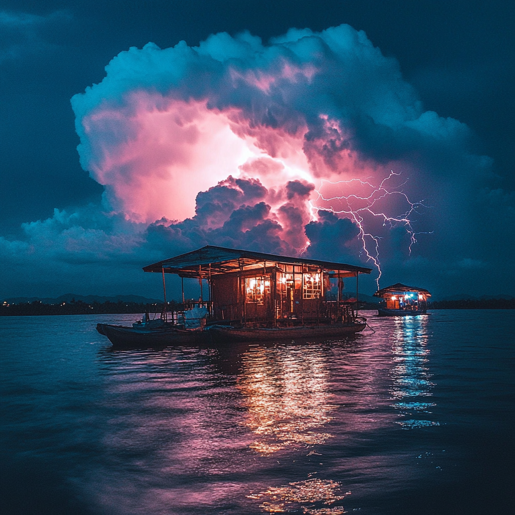 A Massive Thunderstorm Lighting up Catatumbo Lightning Venezuela