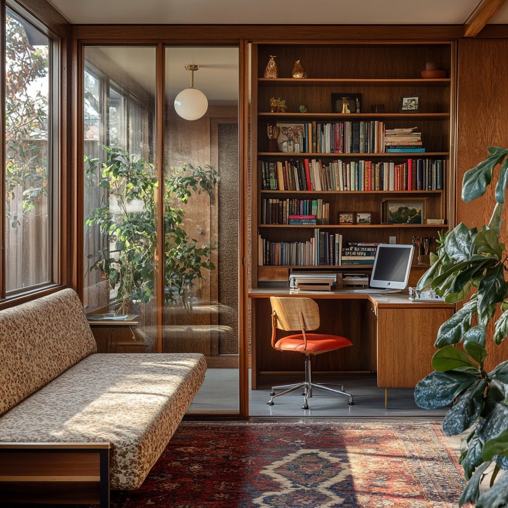 A Mid Century Modern Home Office Design