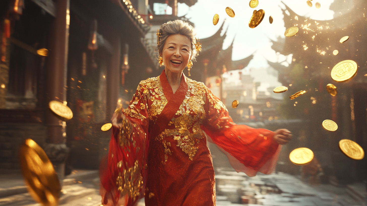 A Middle-Aged Chinese Woman in an Ancient City