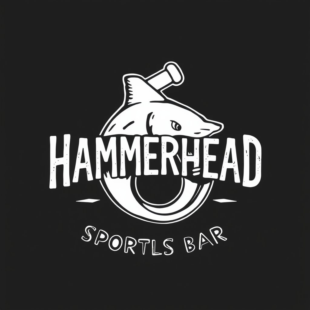A Minimalist Logo for Hammerhead Sports Bar