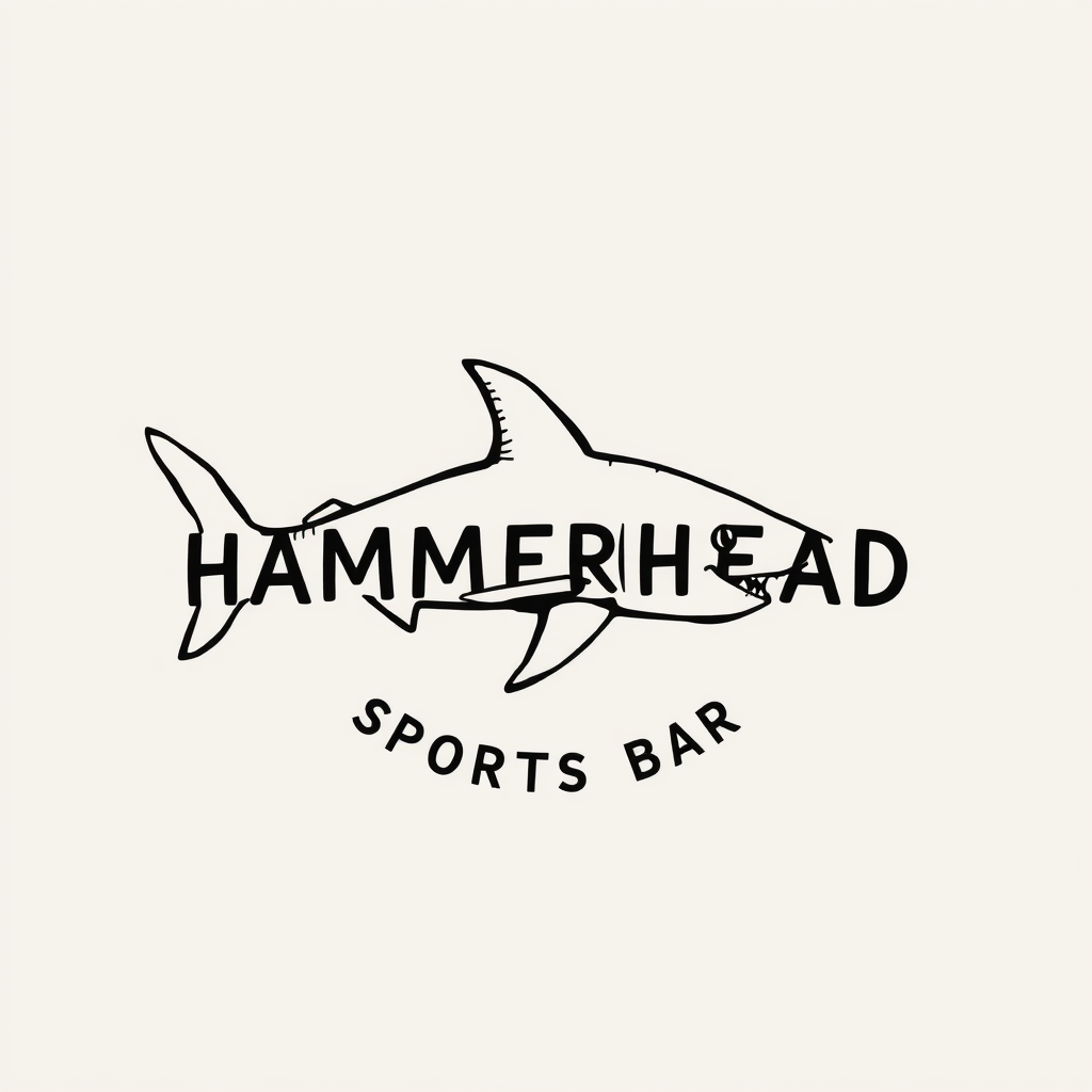 A Minimalist Logo for Hammerhead Sports Bar