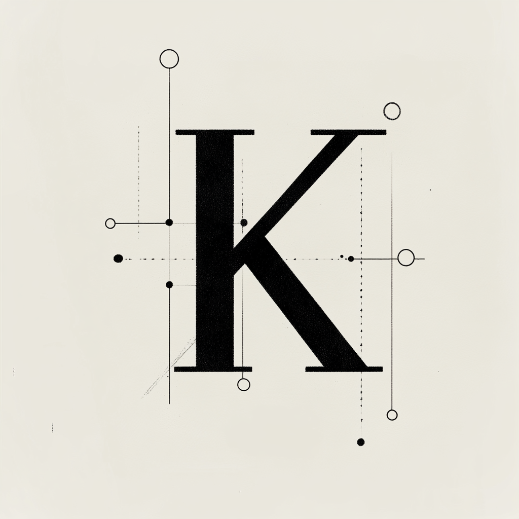 A Modern 'K' Symbol with Mathematical Touch