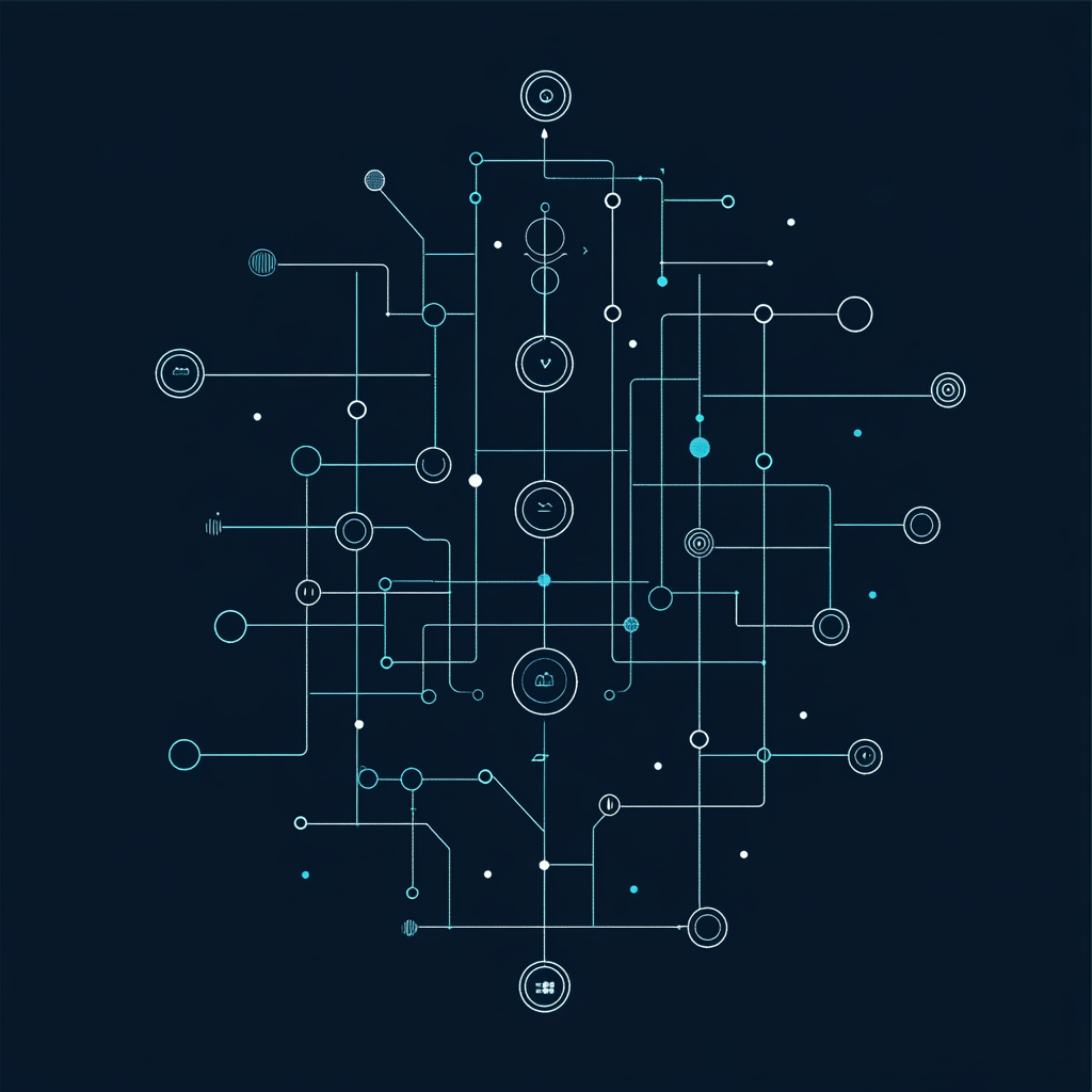 A Modern Decision Model on Dark Blue Background