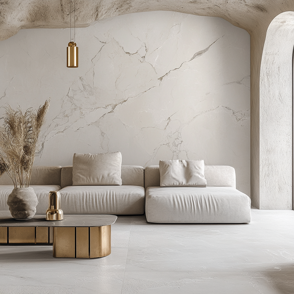 A Modern Mediterranean Fusion Lounge with Natural Textures