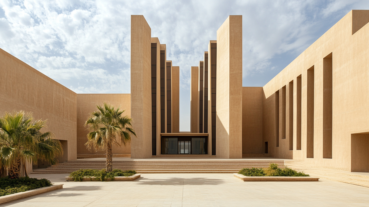 A Modern Saudi Administration Building with Sandy Colors