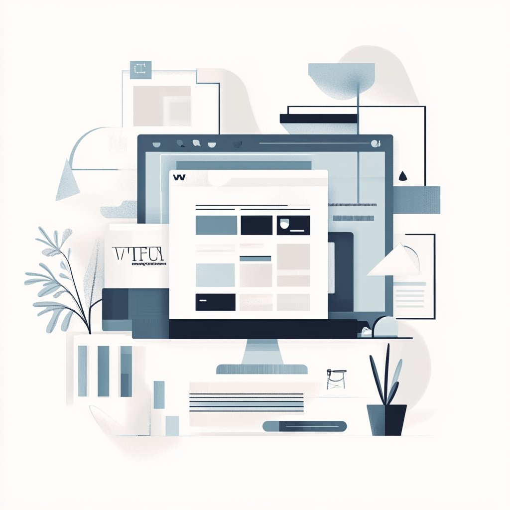 A Modern WordPress Website Setup Illustration