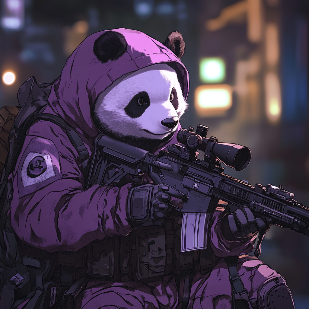 A Panda in a Purple Hoodie on Spec Ops