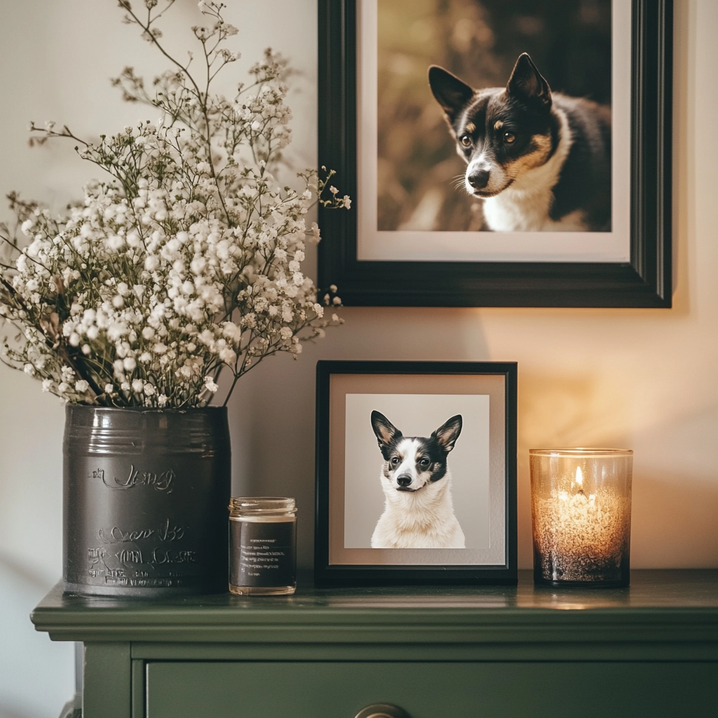 A Peaceful Altar for a Deceased Pet