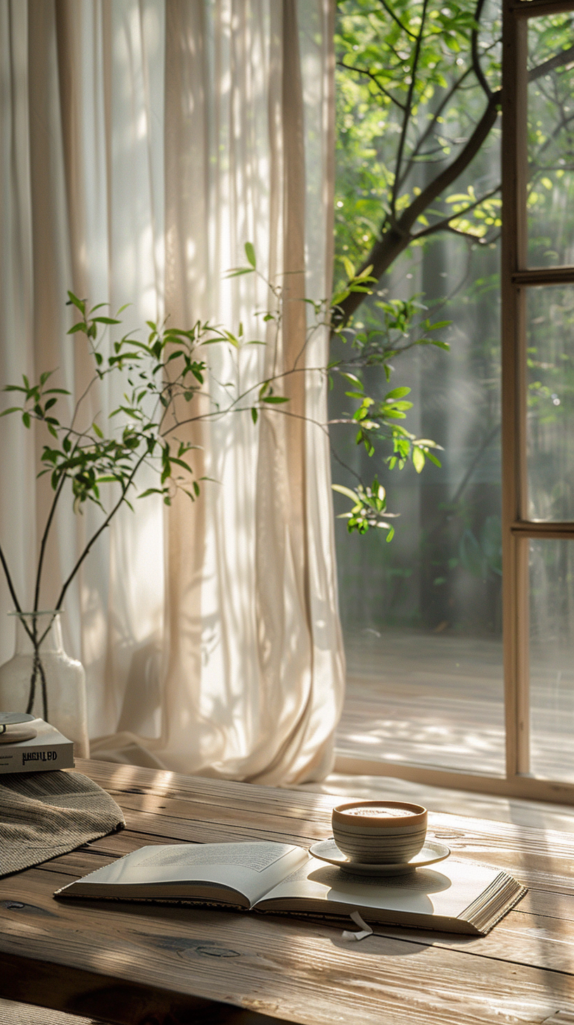 A Peaceful Morning in Cozy Room