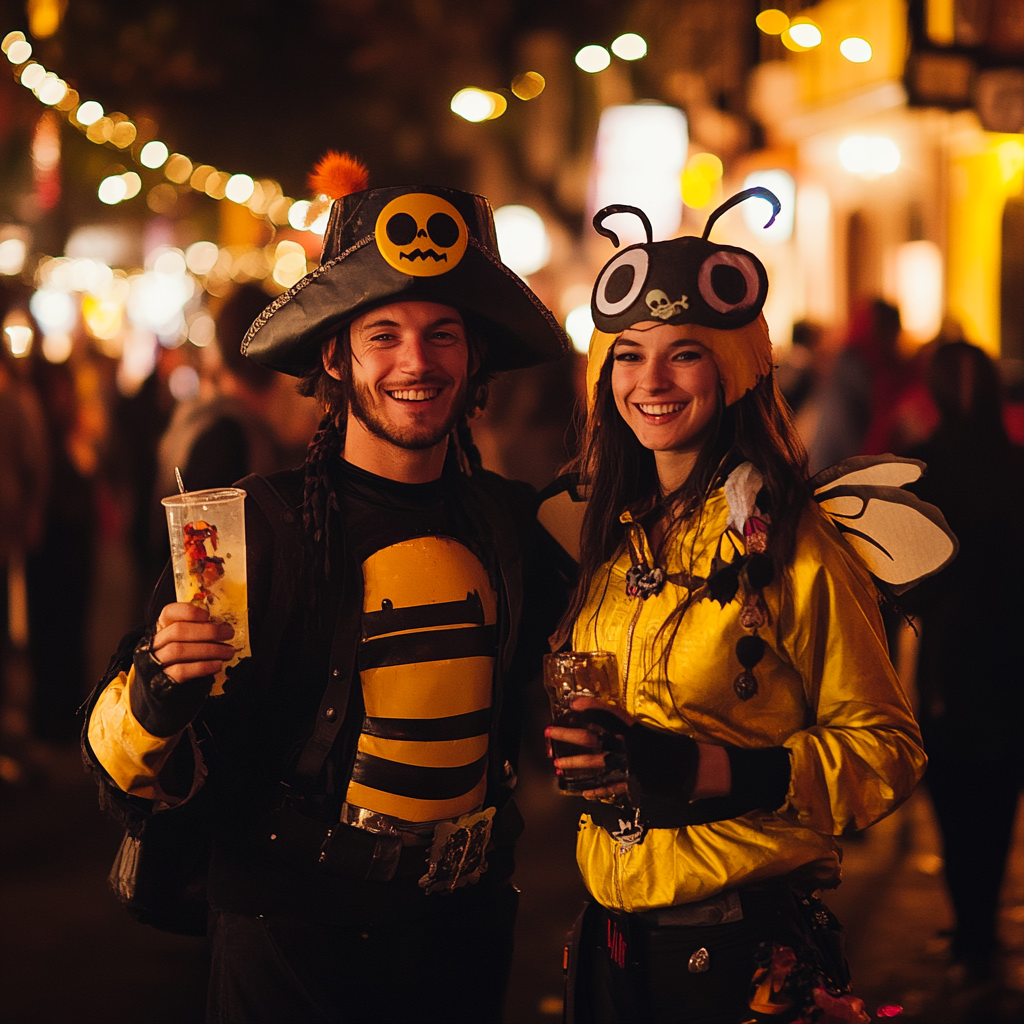 A Pirate and a Bee stumble through Halloween