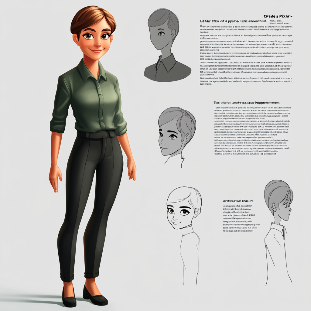 A Pixar-Style Professional Helpdesk Employee Avatar