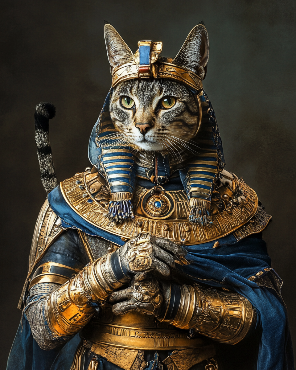 A Portrait of Horus and His Cat