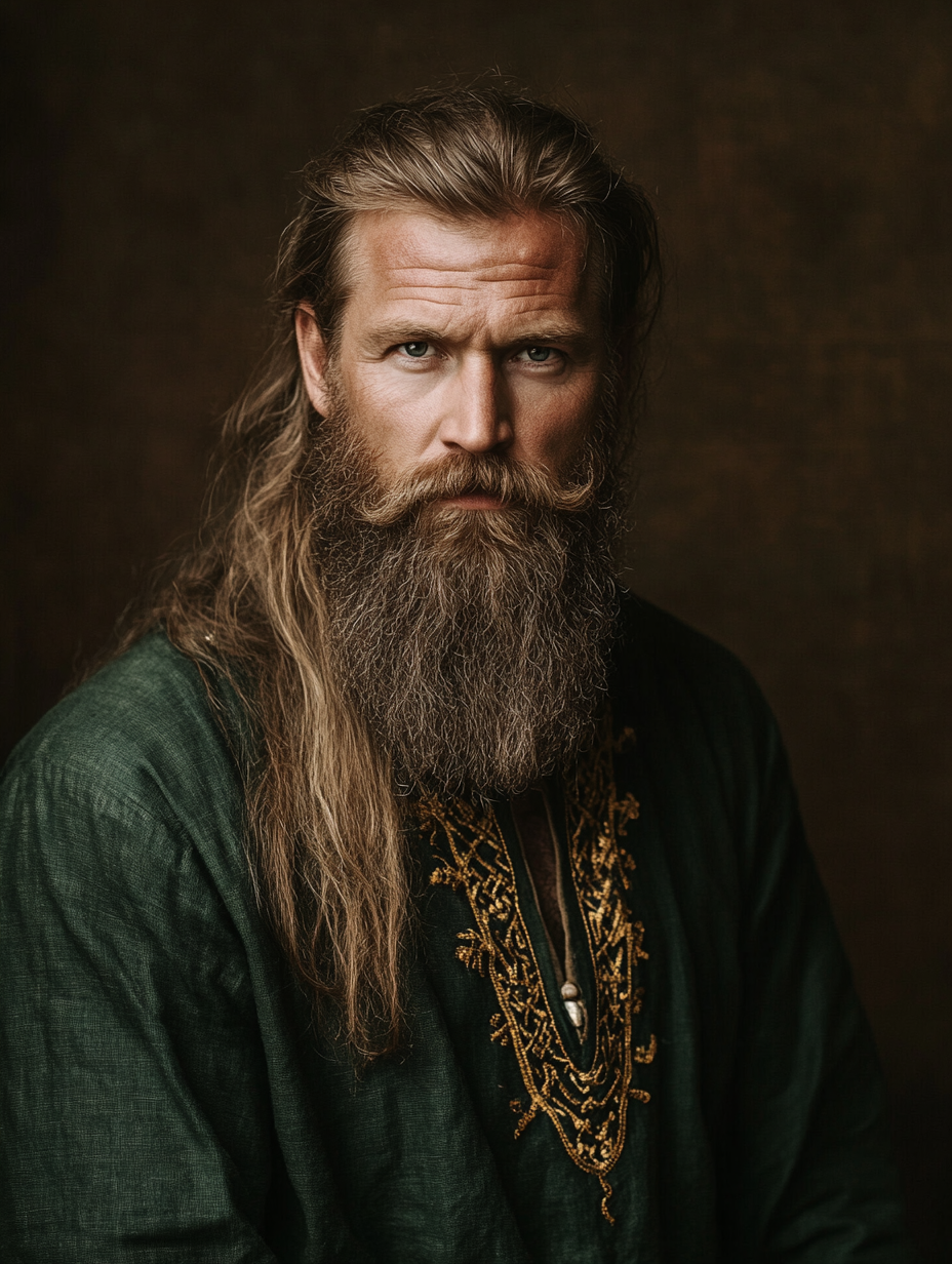 A Portrait of Norse God Thor, the Viking