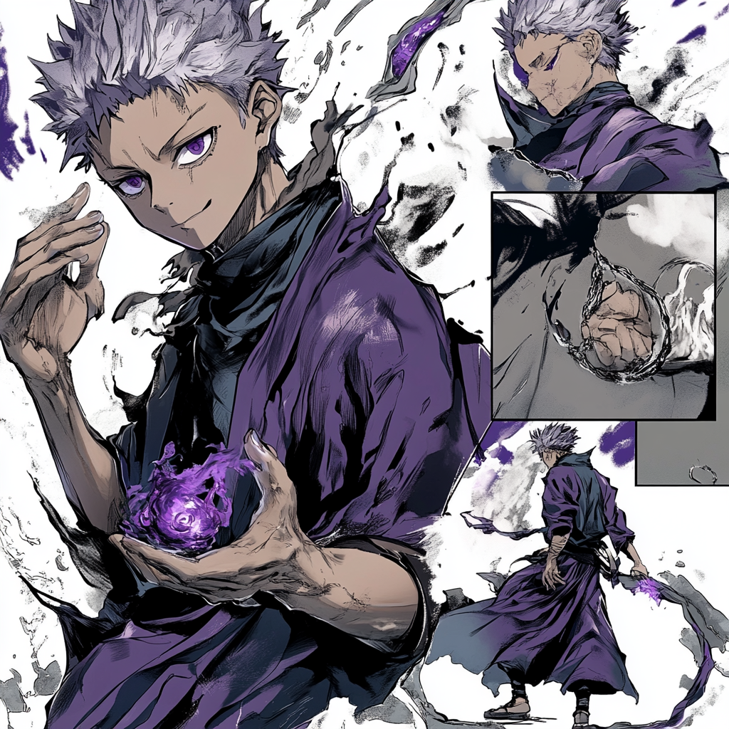 A Powerful Jujutsu Sorcerer in Manga Panels