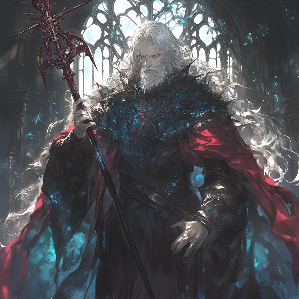 A Powerful Old Man in Dark Fantasy Dungeon