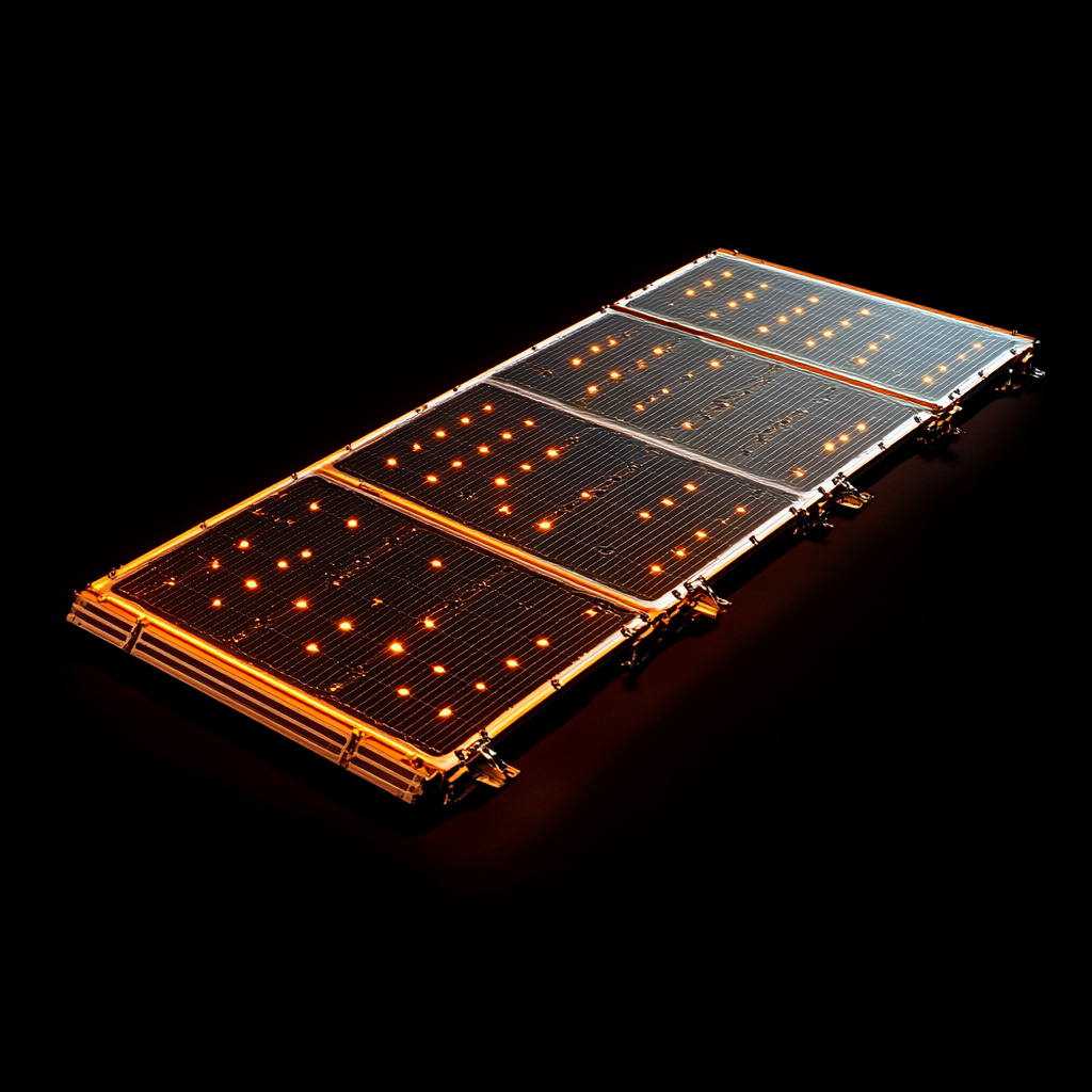 A Professional Close-up of Solar Panels