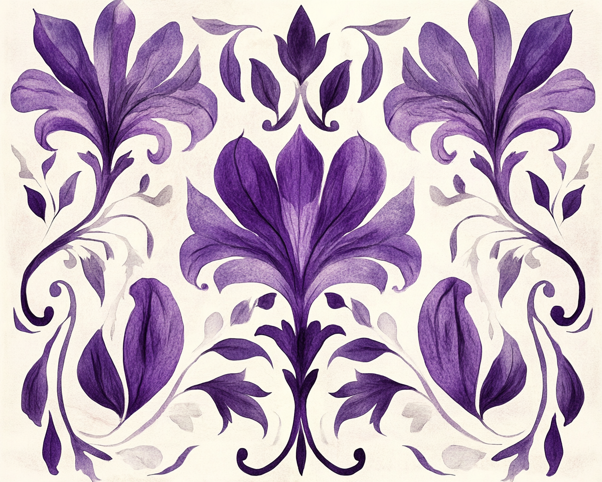 A Purple Flower Painting in Italianate Style