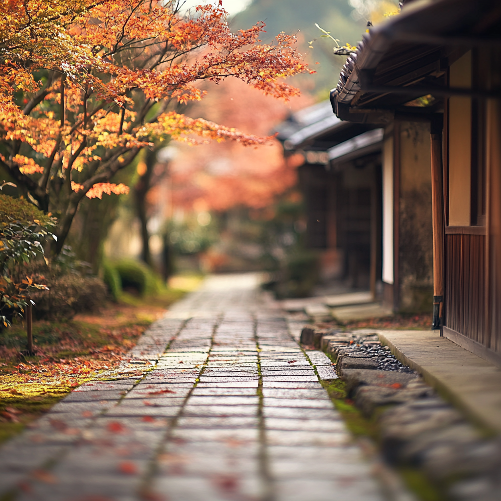 A Quiet Autumn Day in Japan