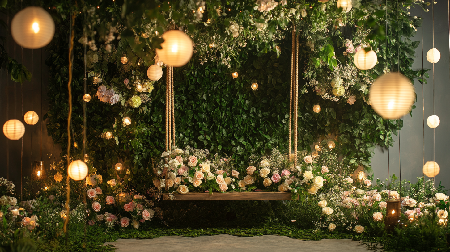 A Romantic Garden Wedding with Ivy and Lanterns