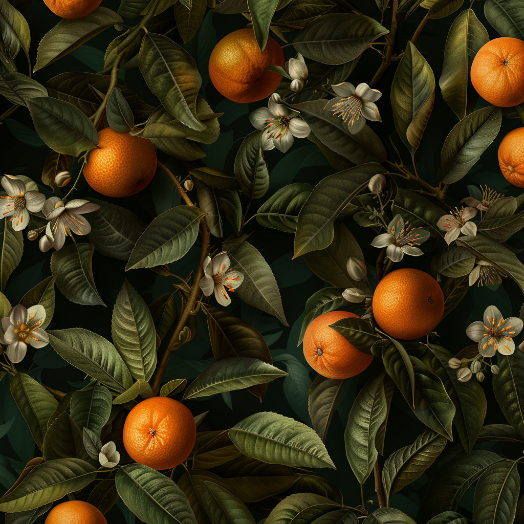 A Royal Vintage Desktop with Mandarin and Neroli