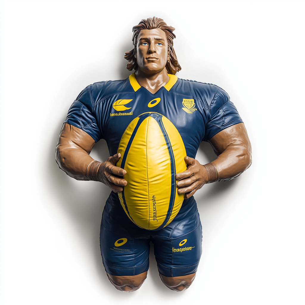 A Rugby Dummy Resembling Ilona Maher