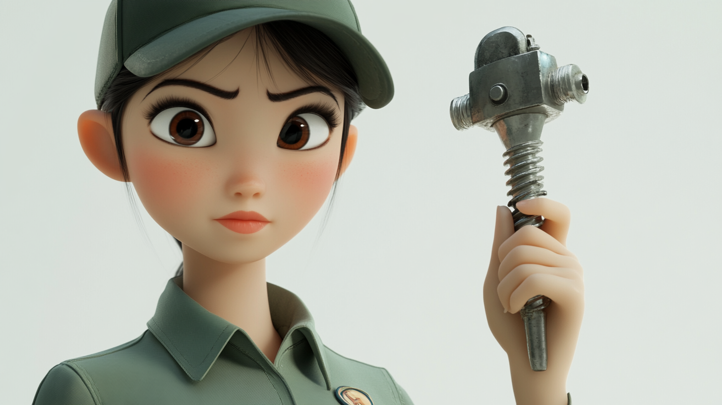 A Serious Chinese Female Aircraft Inspector with Evidence.