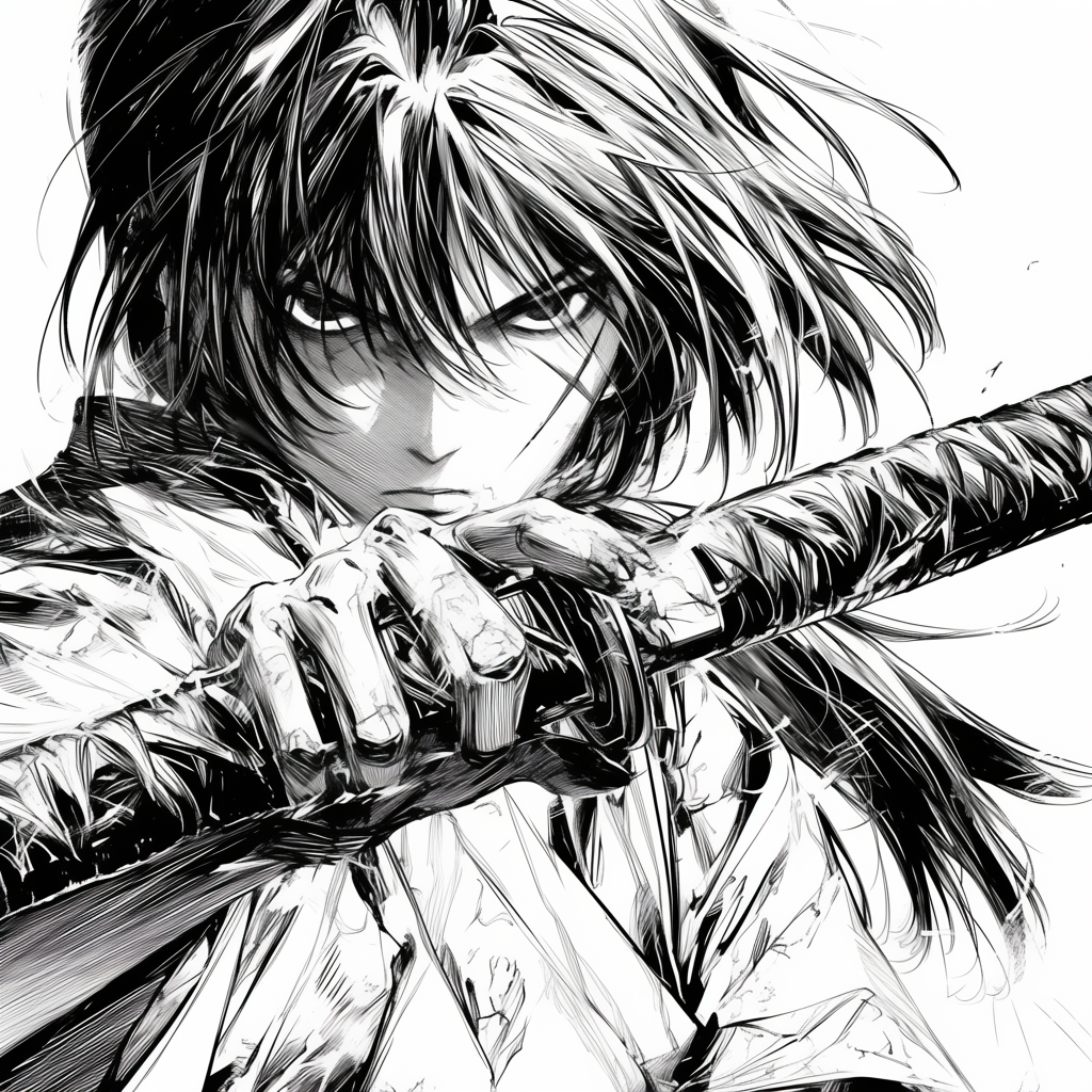 A Serious Rurouni Kenshin Drawing for a Tattoo.