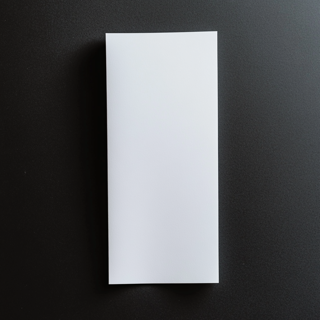 A Simple, Stark Contrast of White Brochure on Black