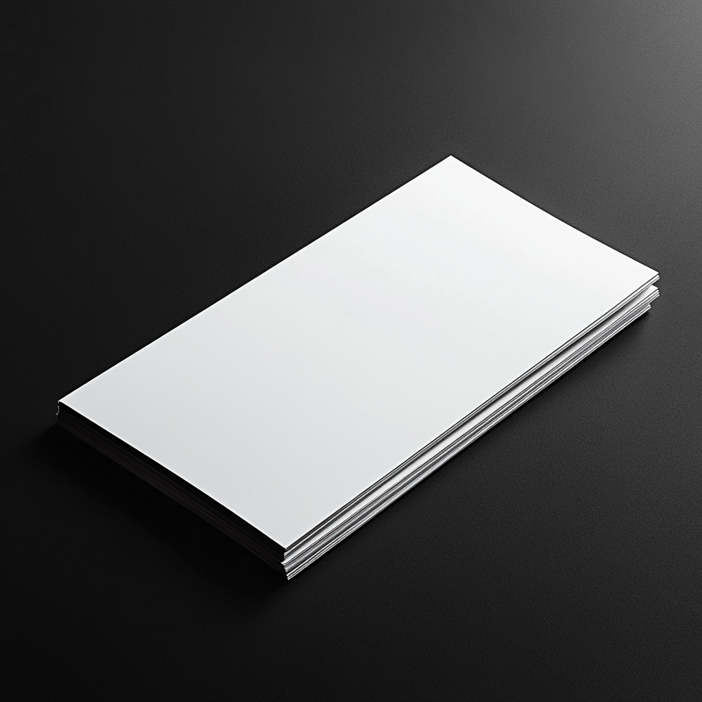 A Simple White Brochure on Black Background